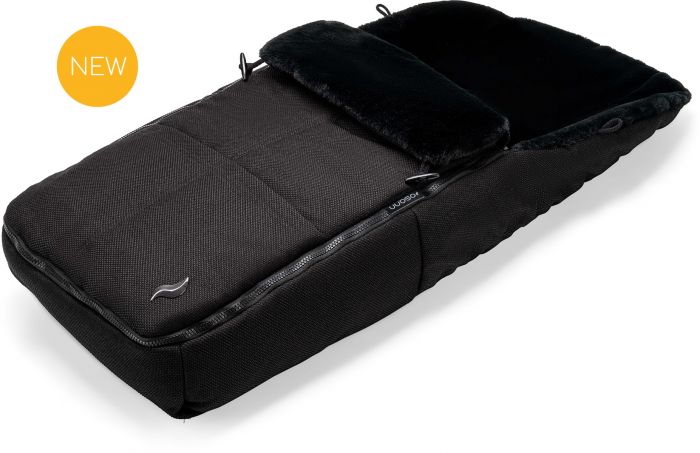 Osann Universal Footmuff with double zipper, storage compartments for dummies & a super soft lining - Black