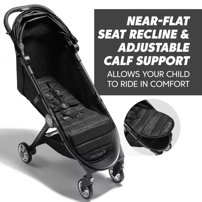 Baby Jogger City Tour 2 Travel Stroller, Ultra-Lightweight, Foldable & Compact Pushchair Buggy - Pitch Black - Image 3