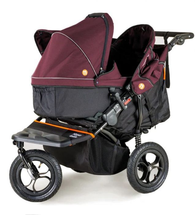 Out'n'About Nipper Double V5 Pushchair Lightweight, all-terrain buggy for two, suitable from birth to 4 years - Brambleberry - Image 5
