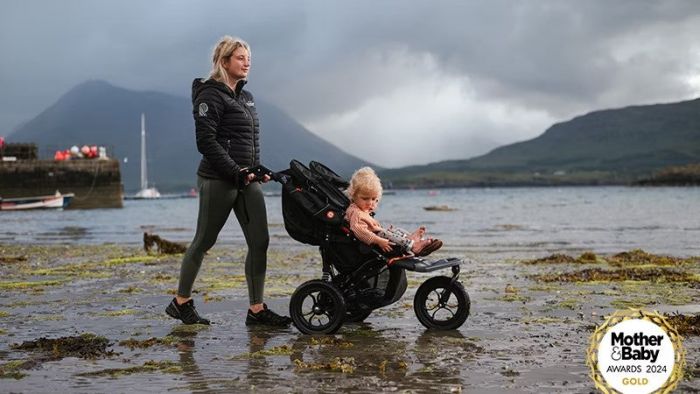 Out'n'About Nipper Double V5 Pushchair Lightweight, all-terrain buggy for two, suitable from birth to 4 years - Rocksalt Grey - Image 3