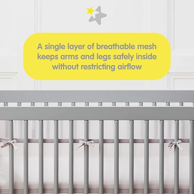 BreathableBaby Mesh Cot Bed Liner – Classic Collection – Fits 4 Sides – Safe Anti-Bumper Design – Woodland Walk - Image 5