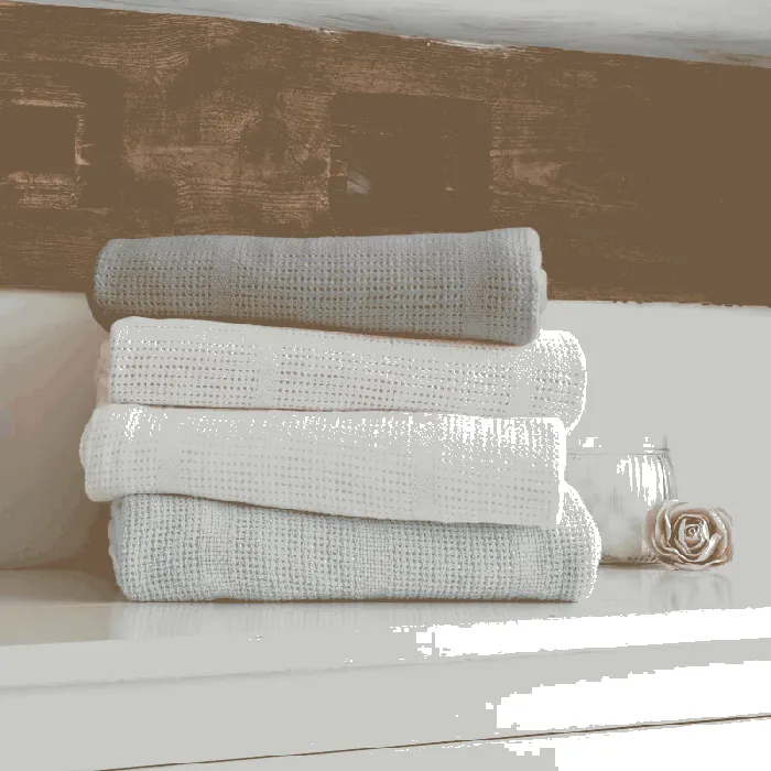 Soft Cotton Cellular Cot Blanket - Grey - Image 6