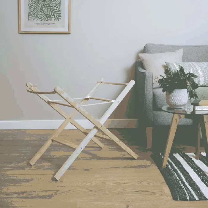 Clair de Lune Wooden Folding Moses Basket Stand - Image 2