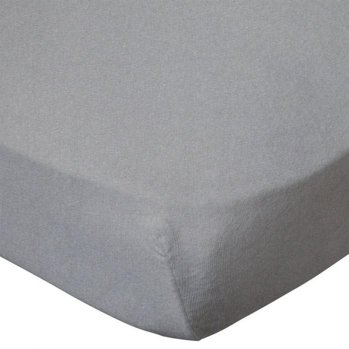 Babycalin 2-Pack Organic Co-Sleeper Fitted Sheets – 83 x 50 cm – 100% Cotton – White & Grey - Image 2