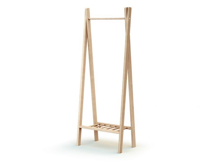 Children's Wooden Clothes Rail - Nature