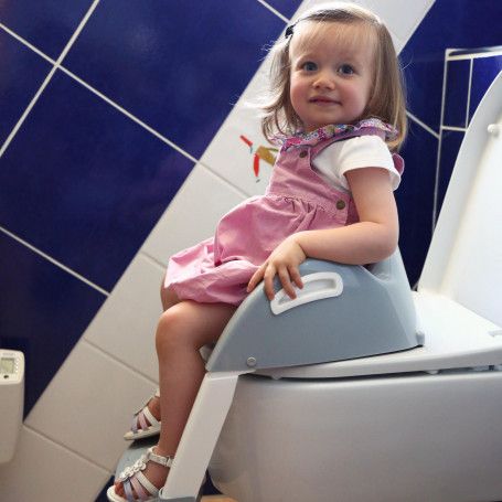 Kiddyloo Toilet Trainer with Step – Adjustable & Foldable Seat – Grey - Image 5