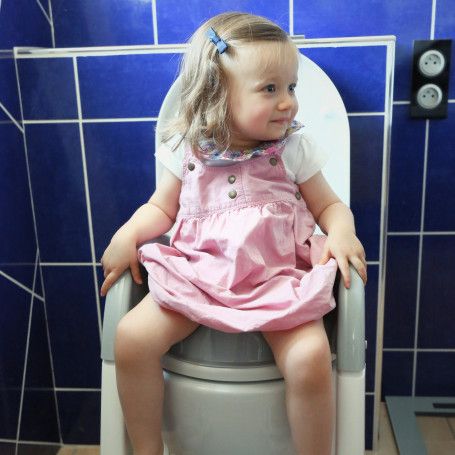 Kiddyloo Toilet Trainer with Step – Adjustable & Foldable Seat – Grey - Image 3