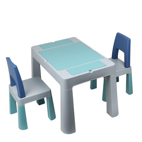 Multifunctional Children's Activity Table MULTIPLAY + 2 Chairs – Lego-Compatible, Sand & Water Play - Image 7