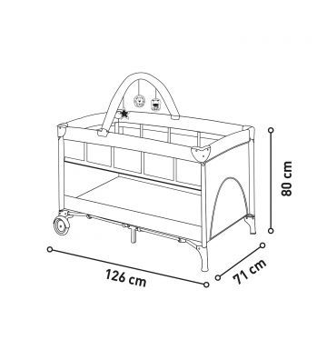Asalvo Travel Cot Complete Duo - Baby Giraffe Pink - Image 4